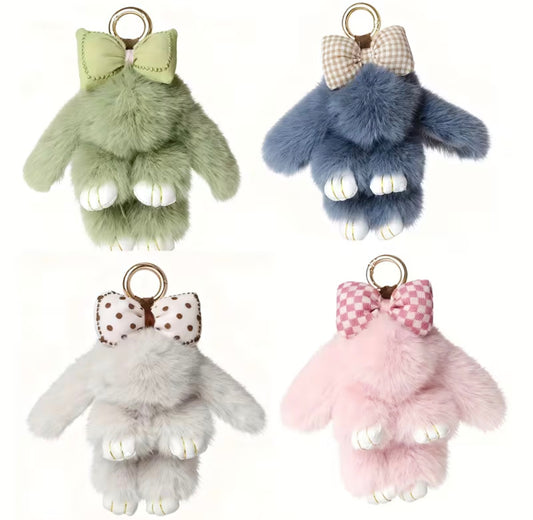 Fluffy Bunny Keychain