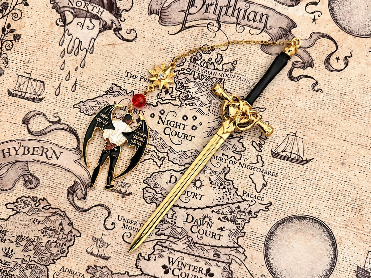 Bat Charm Sword Hairpin & Bookmark 🗡️