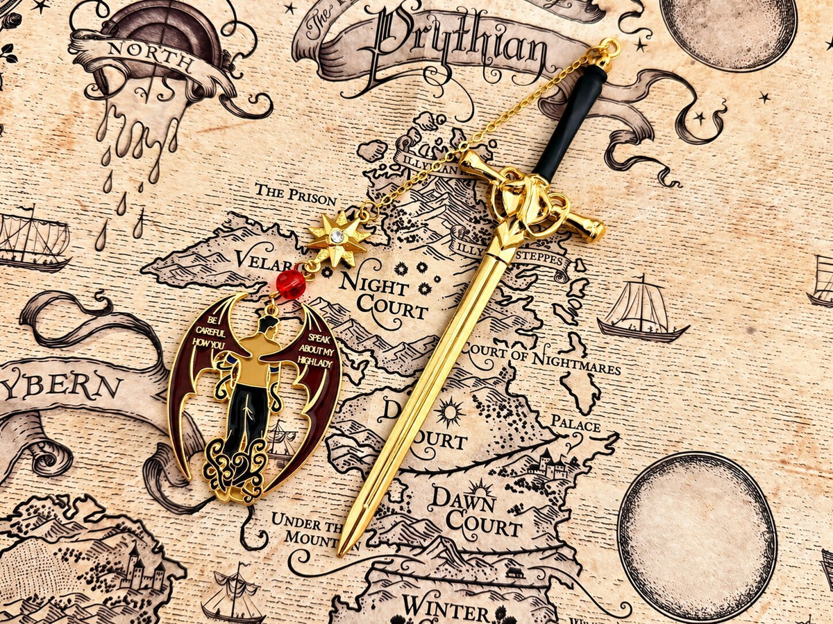 Bat Charm Sword Hairpin & Bookmark 🗡️