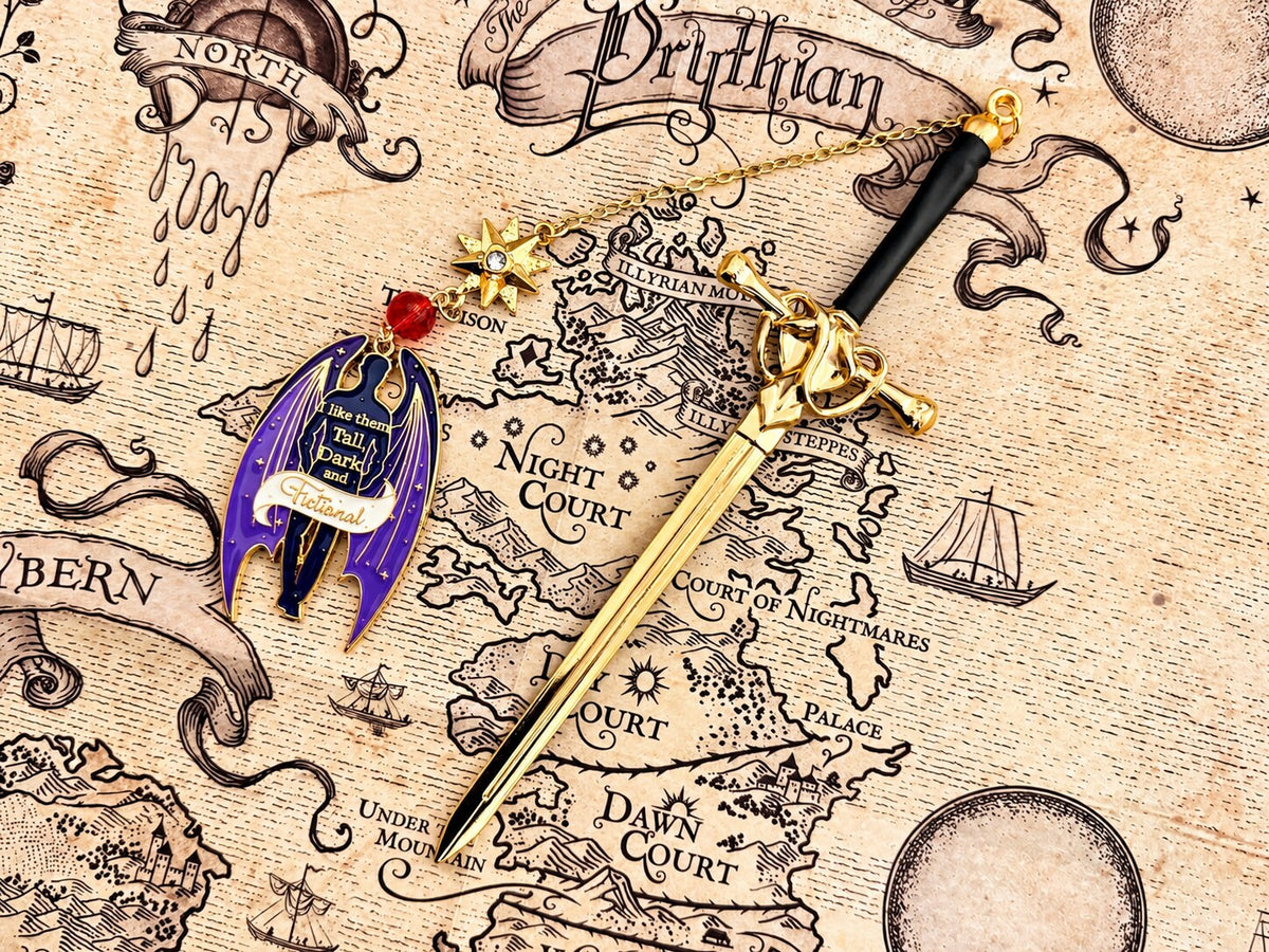 Bat Charm Sword Hairpin & Bookmark 🗡️